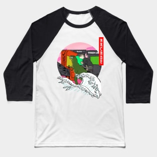 Retro Gaming Machine Dinosaur and cat Baseball T-Shirt